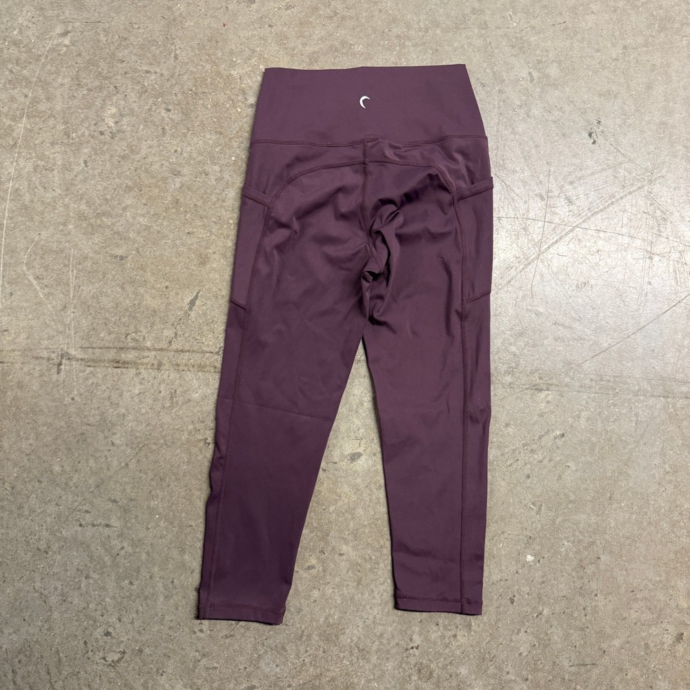 Zyia Active Womens‎ Plum Purple High Waisted Pocket Cropped Leggings Size 6-8